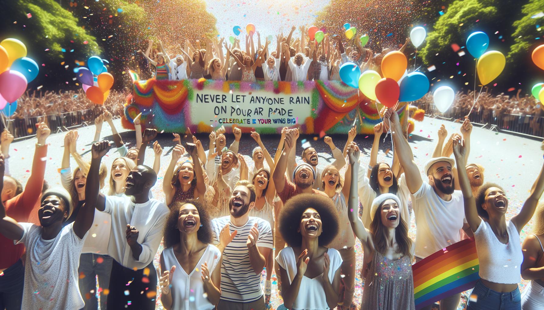 Never Let Anyone Rain On Your Parade - Celebrate Your Wins Big ...