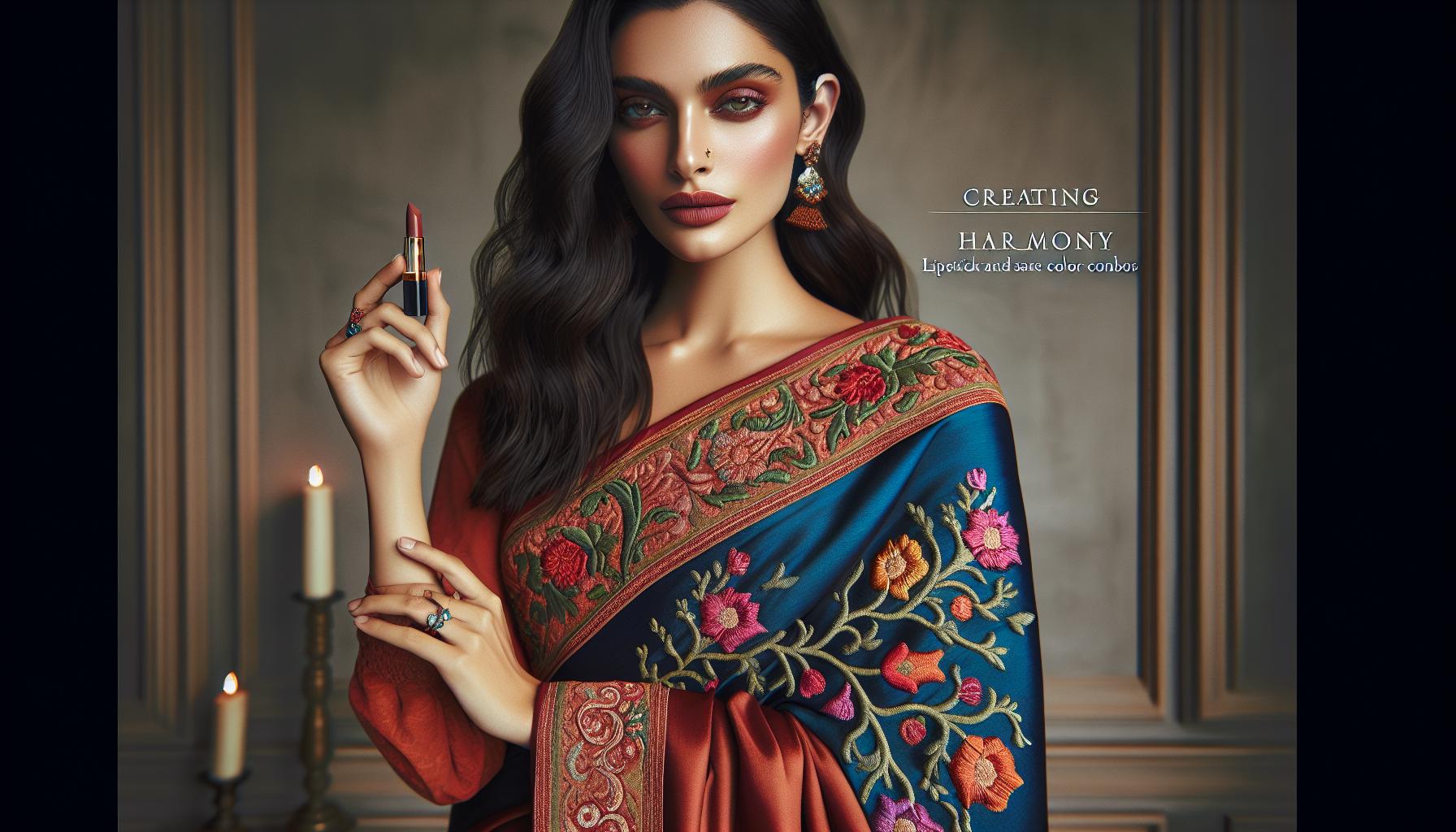 Creating Harmony: Lipstick and Saree Color Combos